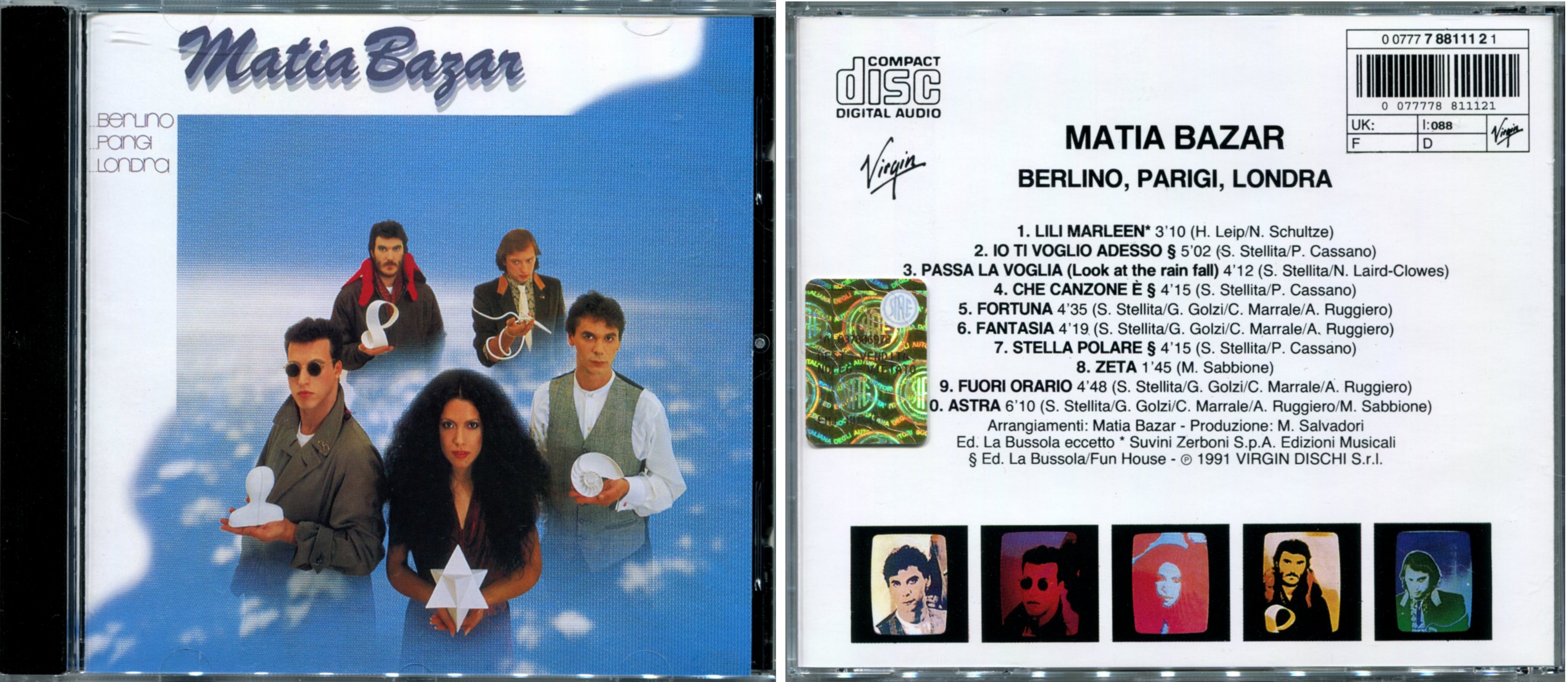 洋楽 MATIA BAZAR 6CD LIMITED EDITION Matia Bazarのページ